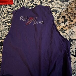 Purple Red Diva Sleeveless Top